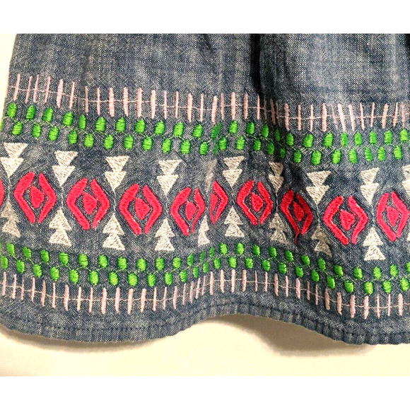 Cat & Jack Boho Skirt Drawstring Tassels Embroider - Picture 5 of 8